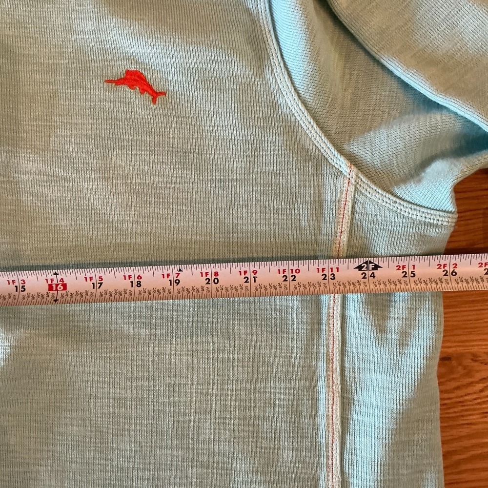 Tommy Bahama Mens Mint Green XXL Quarter Zip Pullover Sweatshirt Pima Cotton - Picture 6 of 7